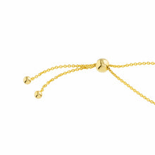 Load image into Gallery viewer, Mini Heart Adjustable Bolo 14kt Gold Bracelet