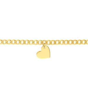 Heart Drop on Open Curb Chain Choker