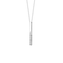Load image into Gallery viewer, Adjustable Sterling Silver Engravable Cube Necklace 18&quot;