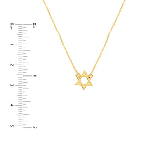 14K Mini Star Of David 14kt Gold Necklace