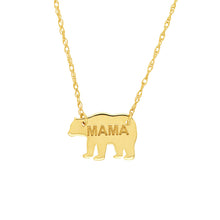 Load image into Gallery viewer, Mama Bear Necklace 14kt Gold