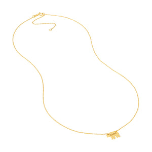 Mama Bear Necklace 14kt Gold