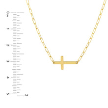 Load image into Gallery viewer, East to West Cross Paper Clip Necklace