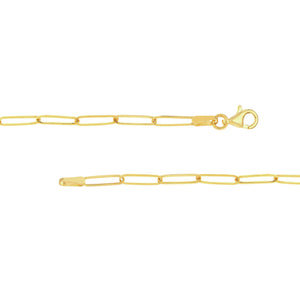 Enamel "Love" Paper Clip Gold Necklace