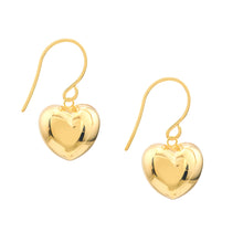 Load image into Gallery viewer, Puffed Heart Fish Hook Earrings