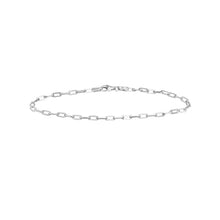 Load image into Gallery viewer, Sterling Silver Paper Clip Chain Anklet 2.5mm/ 10&quot;