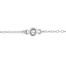 Load image into Gallery viewer, Adjustable Sterling Silver Diamond Illusion Anklet 10&quot;