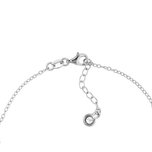 Adjustable Sterling Silver Diamond Illusion Anklet 10"