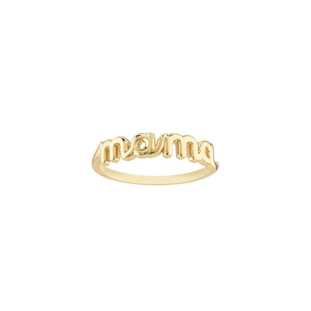 Cursive Mama Ring