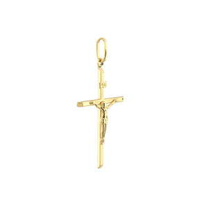 10K High Polished Crucifix Pendant