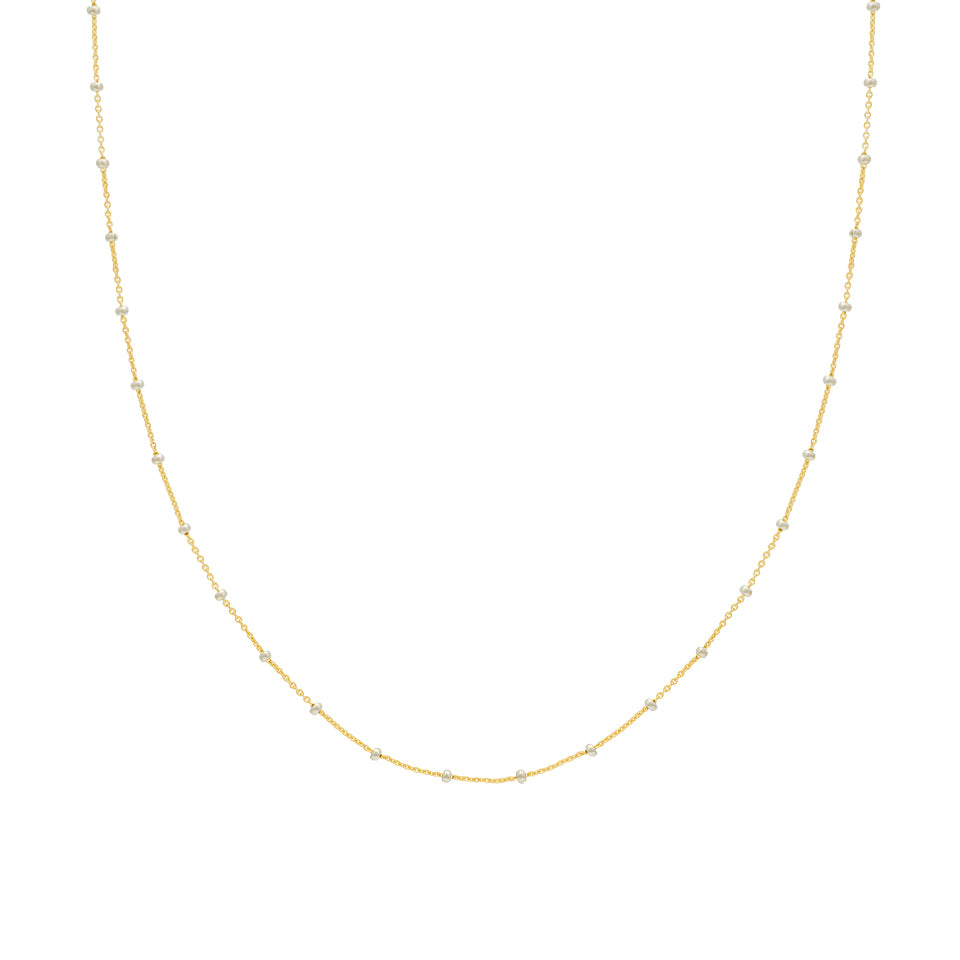 14kt Gold Saturn Style Fashion Chain Necklace